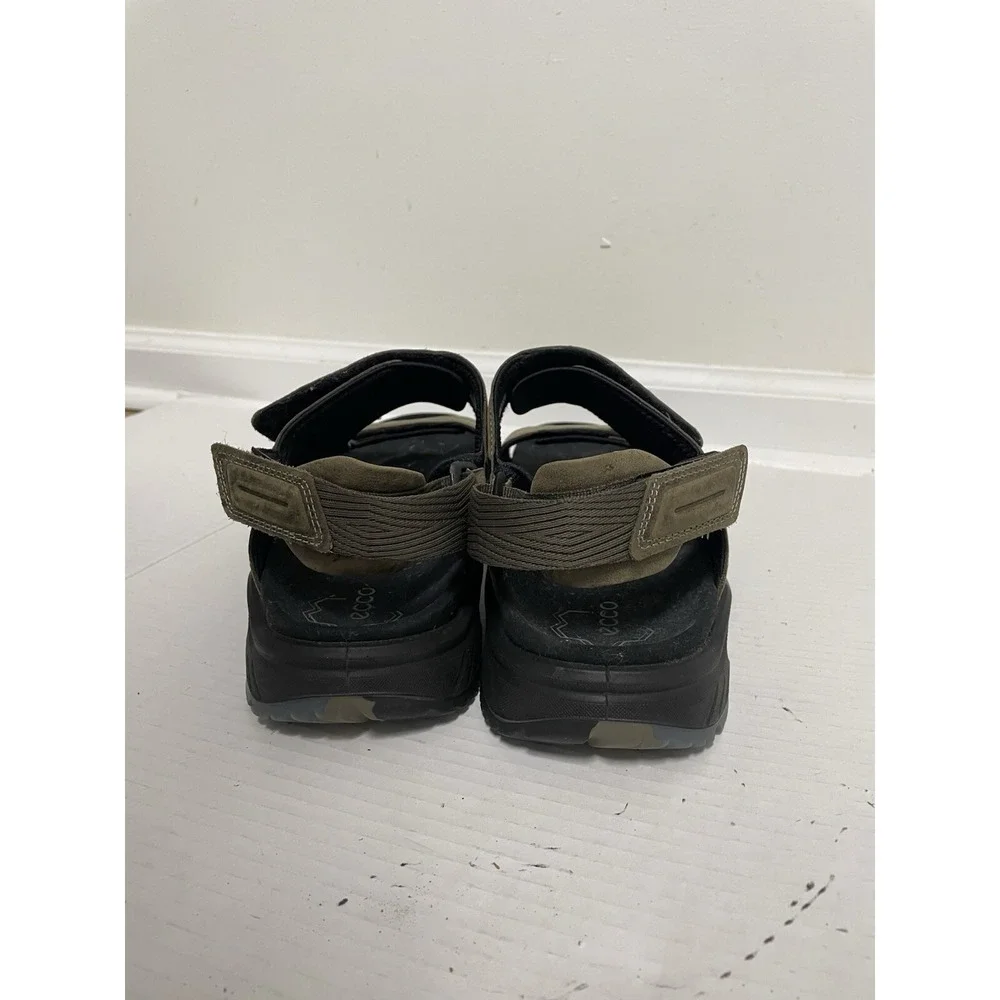 ECCO X-Trinsic Mens Size 12  Olive Green Leather Sport Flat Sandal Camo Soles